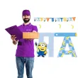 dekoracja do powieszania na urodziny baner girlanda happy birthday minionki 153 cm diy
