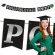dekoracja do powieszenia baner polowinki 2027 girlanda papierowa czarno srebrna do szkoly