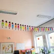 dekoracja do powieszenia girlanda papierowa pasowanie na przedszkolaka kredki baner 3 3 m