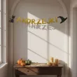 dekoracja do powieszenia na andrzejki baner kot i kapelusz czarownicy girlanda papierowa 1 5 m