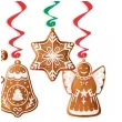 dekoracja do powieszenia na boze narodzenie swieta swiderki wiszace piernikowy czar 6 szt