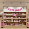 dekoracja do powieszenia na dzien kobiet baner girlanda papierowa kwiaty i diament rozowy 2 m