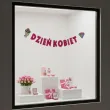 dekoracja do powieszenia na dzien kobiet baner girlanda papierowa kwiaty i diament rozowy 2 m
