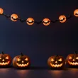 dekoracja do powieszenia na halloween baner girlanda papierowa nietoperze czarne 3 6 m