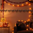 dekoracja do powieszenia na halloween baner girlanda papierowa nietoperze czarne 3 6 m