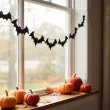 dekoracja do powieszenia na halloween baner girlanda papierowa nietoperze czarne 3 6 m
