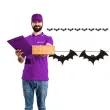 dekoracja do powieszenia na halloween baner girlanda papierowa nietoperze czarne 3 6 m