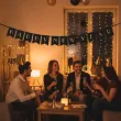 dekoracja do powieszenia na sylwestra nowy rok girlanda papierowa happy new year baner 1 7 m