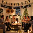 dekoracja do powieszenia na sylwestra nowy rok girlanda papierowa happy new year baner 1 7 m