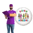 dekoracja do przedszkola na dzien kredki balon foliowy kolorowi przyjaciele bialy 18 rnd