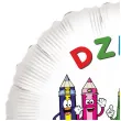 dekoracja do przedszkola na dzien kredki balon foliowy kolorowi przyjaciele bialy 18 rnd
