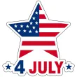 dekoracja do przyklejenia na okno plakat usa 4 july do szkoly klasy na swieto niepodleglosci