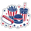 dekoracja do przyklejenia na okno plakat usa fast food do szkoly klasy na dzien jezykow