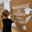 dekoracja do szkoly na gazetke tablice apel napis pasowanie na ucznia rok szkolny 2026 2027