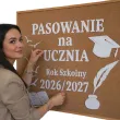dekoracja do szkoly na gazetke tablice apel napis pasowanie na ucznia rok szkolny 2026 2027