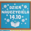 dekoracja do szkoly na gazetke tablice napis dzien nauczyciela kwiaty dzien edukacji narodowej