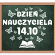 dekoracja do szkoly na gazetke tablice napis dzien nauczyciela motylki