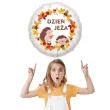 dekoracja do szkoly przedszkola balon foliowy dzien jeza bialy 18 rnd