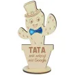 dekoracja drewniana 3d kwiatek tata wie wiecej niz google 14 cm