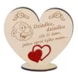 dekoracja drewniana 3d serduszko dla dziadka 10 cm