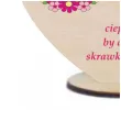dekoracja drewniana 3d serduszko dzien matki usmiech mamy 10 cm
