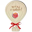 dekoracja drewniana balonik na lizak witaj w szkole 15 cm