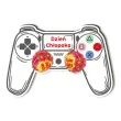 dekoracja drewniana gamepad na lizak dzie ch opaka bia y 15 cm