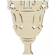 dekoracja drewniana kielich hostia ihs 18x38 cm