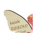 dekoracja drewniana motylek na lizak dziecko artysta 14 cm