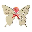 dekoracja drewniana motylek na lizak dzien dziecka 14 cm