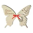 dekoracja drewniana motylek na lizak dzien dziecka 14 cm
