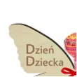 dekoracja drewniana motylek na lizak dzien dziecka 14 cm