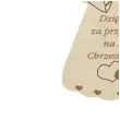 dekoracja drewniana podziekowania chrzest sw aniolek ch 10 cm