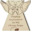 dekoracja drewniana podziekowania chrzest sw aniolek dz 10 cm