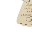 dekoracja drewniana podziekowania komunia sw aniolek ch 10 cm