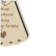 dekoracja drewniana podziekowania komunia sw aniolek ch 10 cm