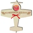 dekoracja drewniana samolot na lizak dla odlotowego mezczyzny 14 cm