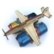 dekoracja drewniana samolot na puszki bombowy dziadek 21x23 cm