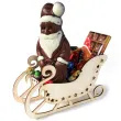 dekoracja drewniana sanie mikolaja 24 cm