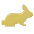dekoracja drewniana zajac siedzacy zolty arpex 7 x 10 cm