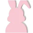 dekoracja drewniana zajaczek pastelowy rozowy 8 cm