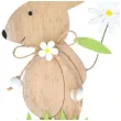 dekoracja drewniana zajaczek ze stokrotka arpex 17 cm