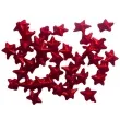 dekoracja gwiazdki brokatowe czerwony aliga 2 cm 35 szt