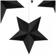 dekoracja gwiazdy czarne partydeco 6 szt