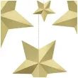 dekoracja gwiazdy zloty partydeco 6szt