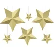 dekoracja gwiazdy zloty partydeco 6szt