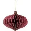 dekoracja honeycomb bombka bordowa partydeco 16 cm