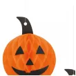 dekoracja honeycomb halloween dynie pomaranczowy partypal 10 cm 3 szt