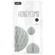 dekoracja honeycomb kula szary partypal 20 cm
