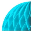dekoracja honeycomb kula turkusowa partydeco 10cm